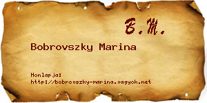 Bobrovszky Marina névjegykártya